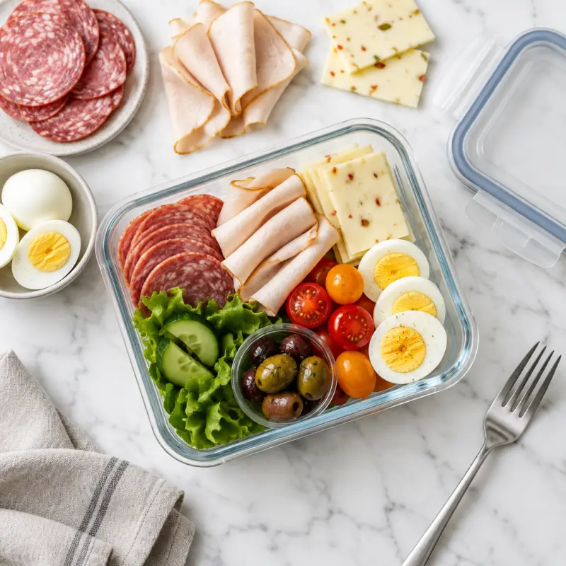 Grown-Up Lunchables Friday, packed for lunch