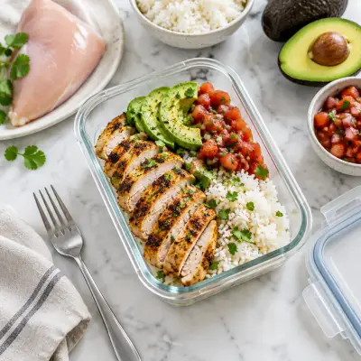 Loaded Protein Box with Chicken, Rice & Avocado