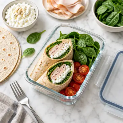 Turkey, Cottage Cheese & Spinach Wrap
