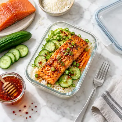 Hot Honey Salmon Rice Bowl
