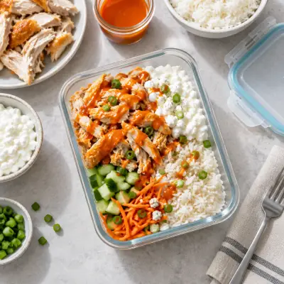Buffalo Chicken Cottage Cheese Bowl