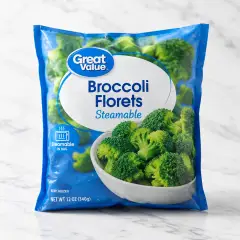 Great Value Frozen Broccoli Florets Steamable Bag, 12 oz