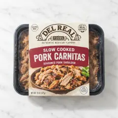Del Real Foods Slow Cooked Pork Carnitas, 15 oz