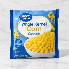 Great Value Whole Kernel Corn, 12 oz Steamable (Frozen)