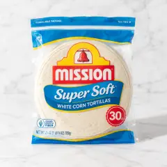 Mission Super Soft White Corn Tortillas, 30 ct