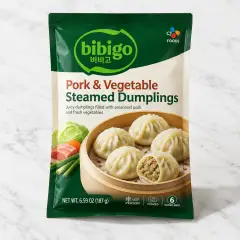 Bibigo Frozen Pork & Vegetable Steamed Dumplings, 6.59 oz