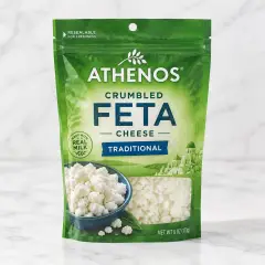 Athenos Crumbled Traditional Feta Cheese, 6 oz