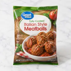 Great Value Fully Cooked Italian Style Meatballs, 32 oz (Frozen)