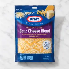 Kraft Mexican Style Four Cheese Blend Shredded, 8 oz