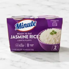 Minute Ready-to-Eat Jasmine Rice, Microwaveable Cups, 4.4 oz, 2 ct