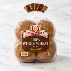Oroweat 100% Whole Wheat Buns, 8 count, 21 oz