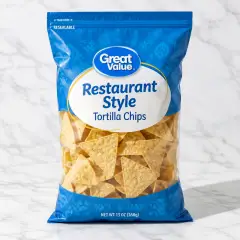 Great Value Restaurant Style Tortilla Chips, 13 oz