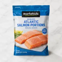 Marketside Skinless Atlantic Salmon Portions, 1 lb (Frozen)