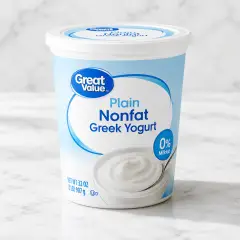 Great Value Plain Nonfat Greek Yogurt, 32 oz