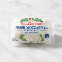 BelGioioso Fresh Mozzarella Sliced Log, 8 oz Refrigerated Plastic Packet