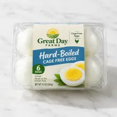 Great Day Farms Hard-Boiled Cage Free Eggs, 6 Eggs