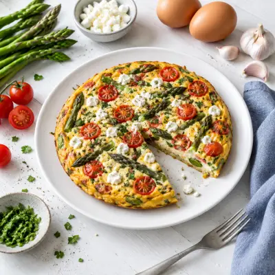 Asparagus, Tomato & Feta Frittata