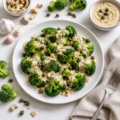 Broccoli Florets with Vegan Cashew "Caesar" Dip