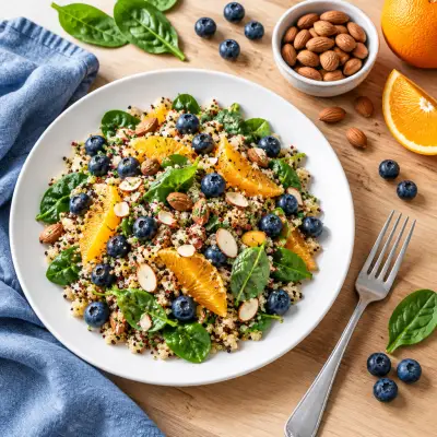Quinoa, Orange & Blueberry Breakfast Salad with Almonds