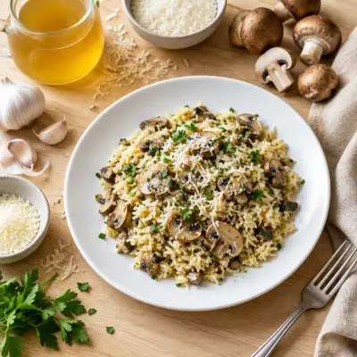 Three Mushroom & Parmesan Pilaf